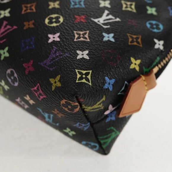 LOUIS VUITTON Monogram Multicolor Pochette Pouch Black M47355 LV Auth 146126V - Picture 5 of 16